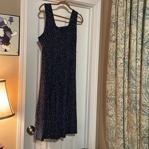 Papa navy and white poka dot dress